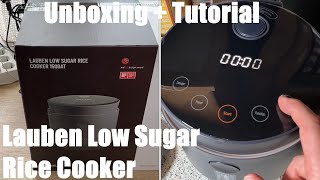 Lauben Low Sugar Rice Cooker 1500 AT, Rice cooker with low sugar function unboxing and instructions