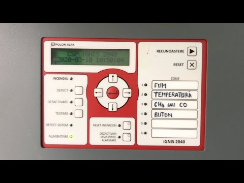 Centrala detectie incendiu IGNIS 2040 cu patru senzori fum temperatura CO CH4