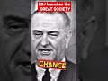 LBJ ANNOUNCES THE GREAT SOCIETY