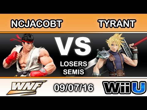 WNF 3.6 - SCB | NCJacobT (Ryu) Vs. NME | Tyrant (Cloud) Losers Semis - Smash Wii U