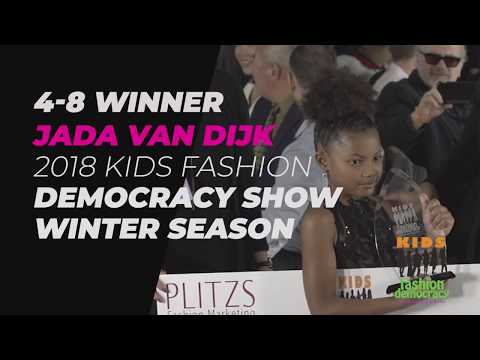 Jada Van Dijk 4-8 Year Old Model Winner 2018 KIDS Fashion Democracy Winter Show in NYC