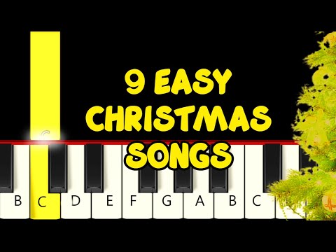 10 Christmas Songs Everyone Knows – Very Easy & Slow Piano Tutorial (Melody Only) – Beginner