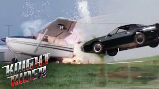 KITT Takes Down a Plane! | Knight Rider