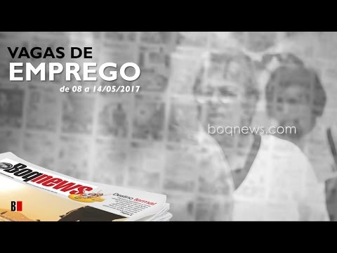 Vagas de Emprego de 08 a 14 de maio