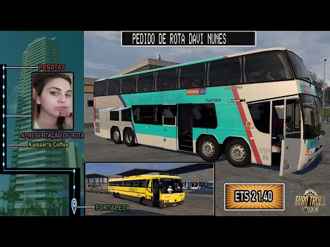 ETS 2 MOD BUS 1.40 GV 1800 DD RENOVADO E MONOBLOCO - LINHA PELOTAS X SÃO PAULO - PENHA E ITAPEMIRIM