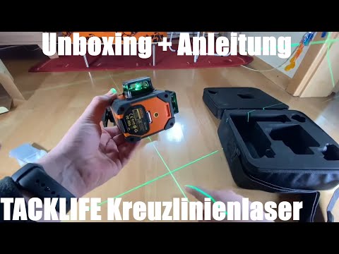 Professioneller Kreuzlinienlaser Selbstnivellierend TACKLIFE SC-L08 Laser 3x360° Unboxing & Montage