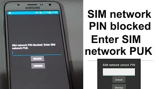 sim network pin blocked enter sim network puk
