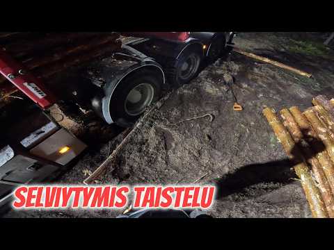 Tukkiautolla kiinni keskellä yötä - Saanko auton pelastettua (OSA2)