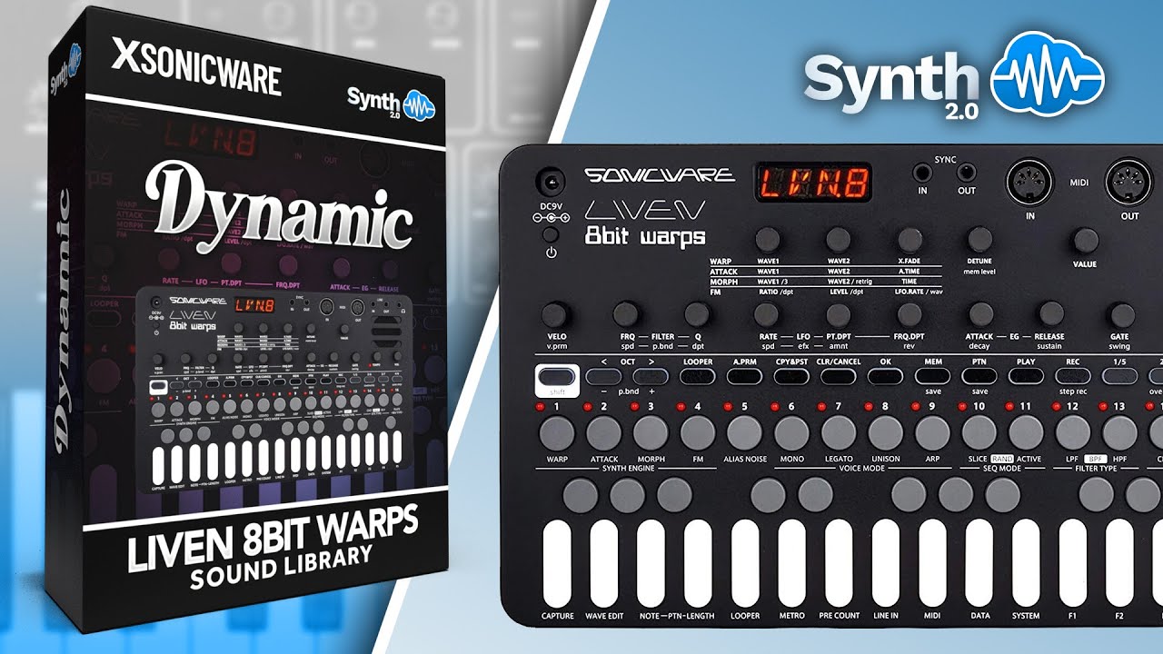 TPL024 - Dynamic - Sonicware LIVEN 8bit Warps ( 80 presets ) - Video Preview 1