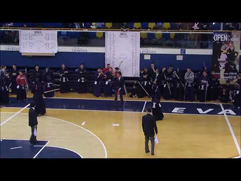 Kendo Open de France 2018 456e dan Milosevic Andrej vs Sato Taiyou JAPAN