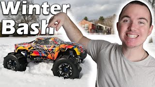 Snow Day with the Traxxas XMAXX! Huge Upgrade!!!