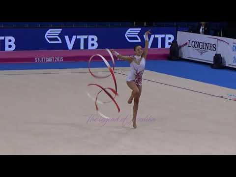 Najlae OU GHANEM (BEL) ribbon - 2015 Stuttgart worlds Qualifs