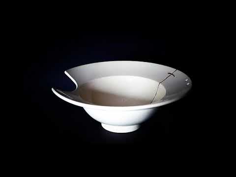 Restauro kintsugi - PIATTO DA BARBIERE 1800