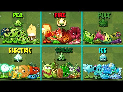 Random 36 Plants Of 6 Team Battlez - Who Will Win? - PVz 2 Team Plant vs Team Plant
