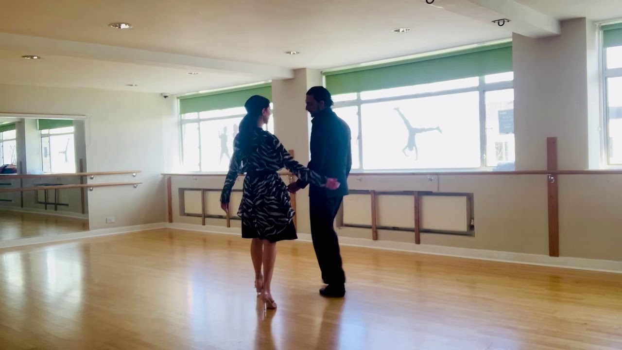Alexandra wood and Guillermo Torrens demonstrate tango lesson 3 with music!