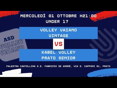 01/10/2025 | Under 17 | PVP VOLLEY VAIANO VINTAGE vs KABEL VOLLEY PRATO SENIOR | Giornata 2