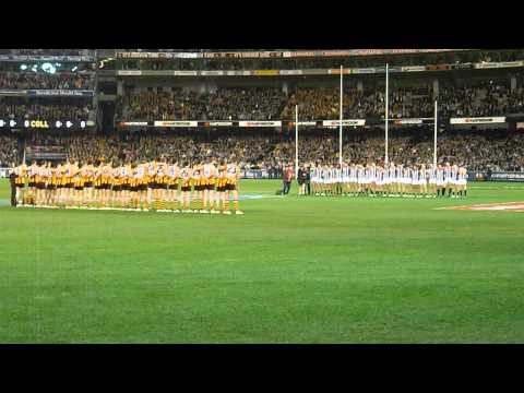 2012 - AFL Qualifying Final 1 Hawthorn v Collingwood - The Aussie Anthem!