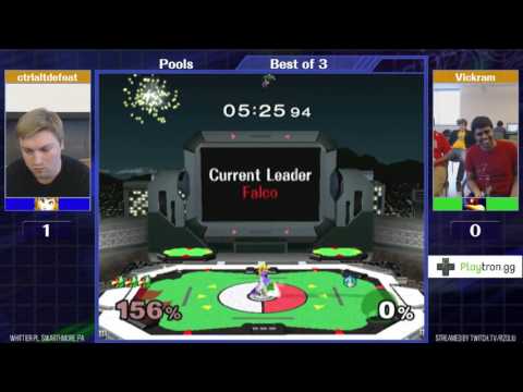 Event Match 14: ctrlaltdefeat (Peach) vs Vickram (Falco) - Pools