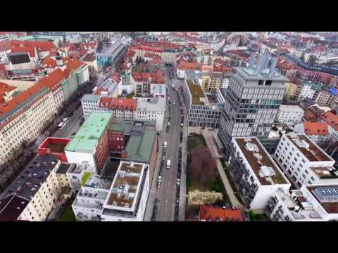München von oben - Glockenbachviertel