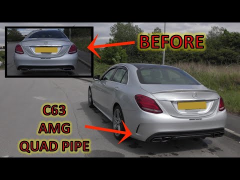 Installing A C63 Quad Pipe Diffuser To My 2016 Mercedes Benz W205 C Class: Part 3