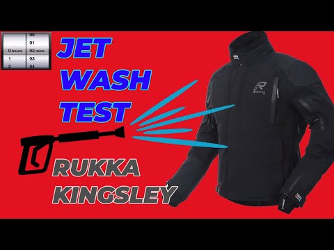 2 minute Jet Wash Test -  RUKKA Kingsley Motorcycle Suit 4K Video | Bikerheadz.co.uk