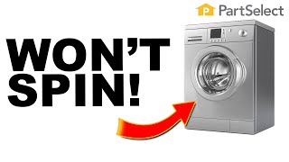 Front-Load Washer Won't Spin - Washer Troubleshooting | How to Fix Your Washer