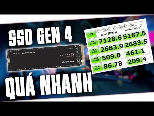 Ổ cứng WD Black SN850 1TB NVMe SSD PCIe Gen 4 M.2