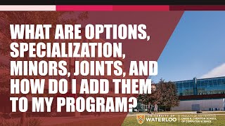 What are options, specialization, minors, joints, and how do I add them to my program