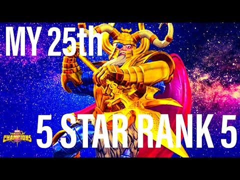 My 25th 5 Star Rank 5 Hero - Odin Rank up Gameplay | Mcoc | Marvel Contest of Champions