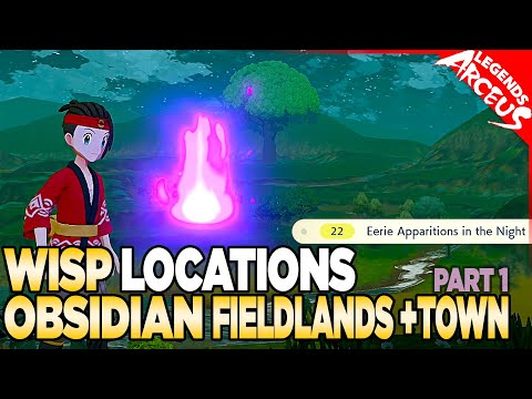Every Wisp Location in Obsidian Fieldlands & Jubilife Village - Pokemon Legends Arceus