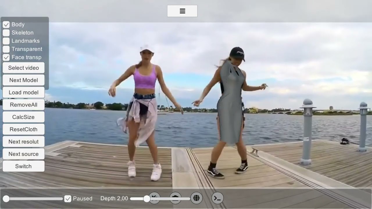 Virtual wardrobe with Mediapipe