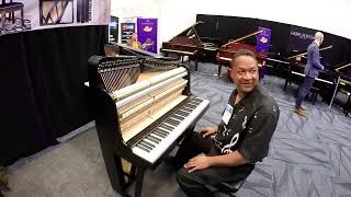 Video thumbnail for Kris Nicholson First Time Impressions,  Playing a Keybird X1 Portable Acoustic ￼Piano at Namm 2024 by KMNKeyboardVault