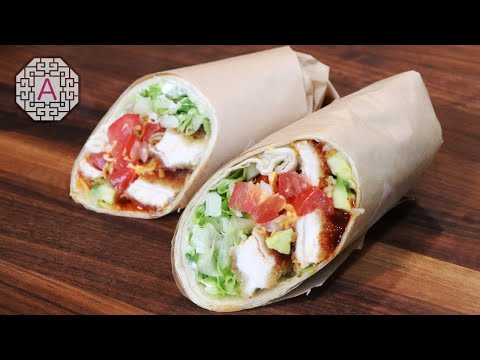 Korean Style Chicken Wrap (양념치킨 랩) | Aeri's Kitchen