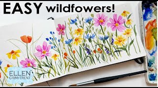 How to paint Wildflowers in Watercolor