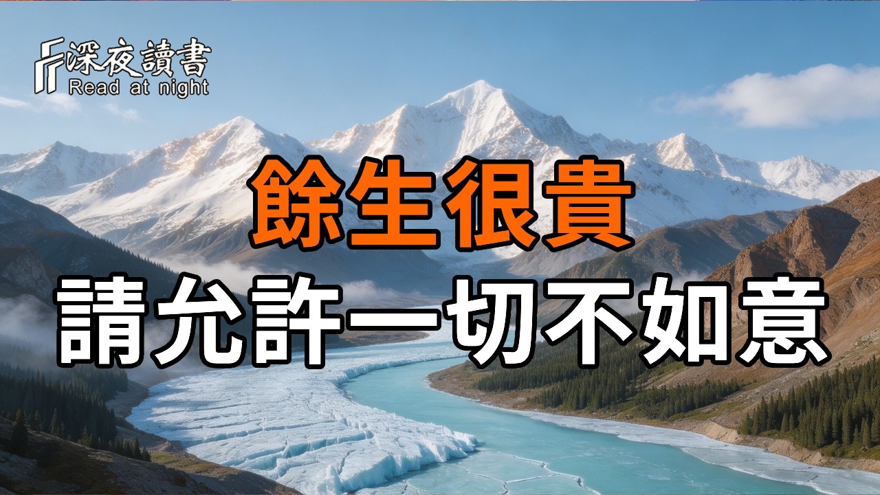 餘生很貴，請允許一切不如意：修煉這份「鈍感力」，是你後半生最大的富相。【深夜讀書】#人生感悟 #?