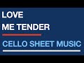 Love Me Tender (Aura Lee) - Free easy cello sheet ...