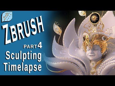 Zbrush Sculpting Timelapse Part 4 | LIGHT: Visionary Art | Sculpting Crown Details  Zbrush 2021