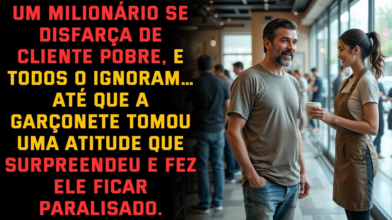 Um Milionário Se Disfarça de Cliente Pobre, e Todos o Ignoram… Até Que a Garçonete tomou uma...