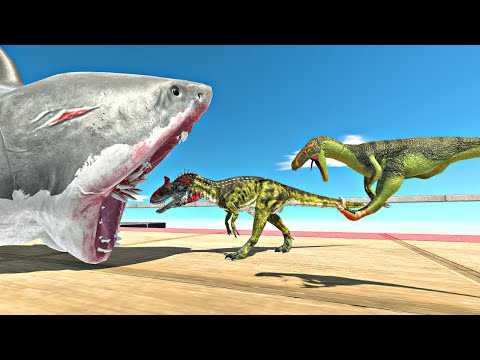 CARNIVORE DINOSAURS vs AQUATICS - Animal Revolt Battle Simulator