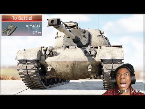 The WORST STOCK tank in War Thunder! 💀💀💀 STOCK M48A1 PAINFUL GRIND Experience!