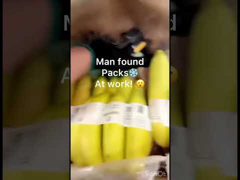Man finds packs at work! #coke ❄️#trap #life #banana #cartel