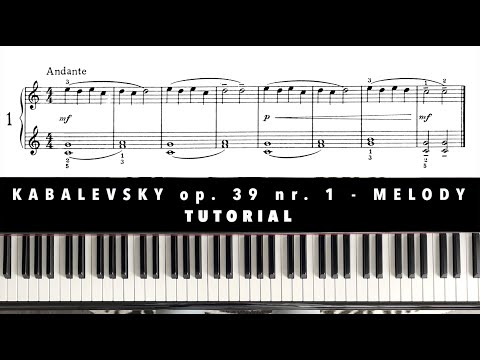 D. Kabalevsky op.39 nr.1 - Melody | Piano Tutorial