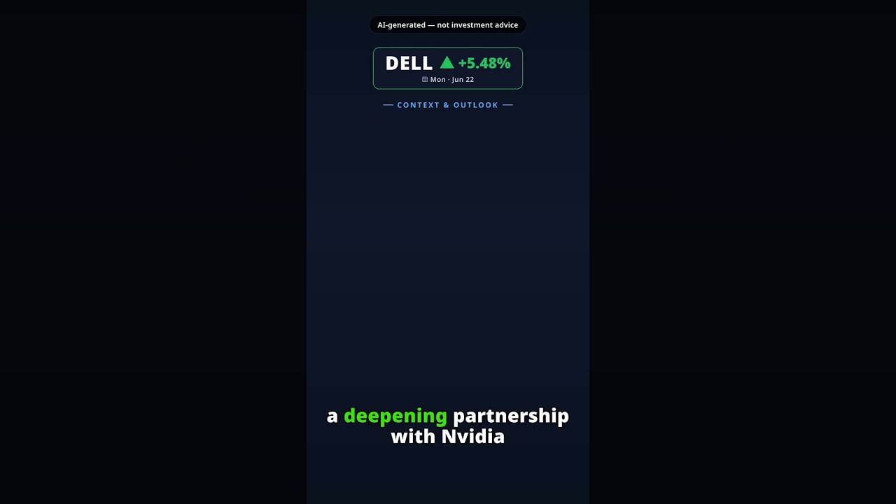 Why Is Dell Technologies Stock Jumping Today? DELL +5.48% (Jun 22) — AI Factory Milestone Launch