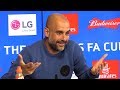 Pep Guardiola Embargoed Pre-Match Press Conference - Man City V Watford - FA Cup Final