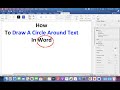 How To Draw A Circle Around Text In Word (Microsoft)