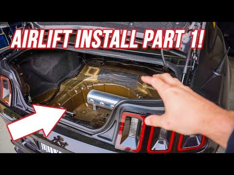 Bagging the Mustang Part 1! Trunk Setup and Running Air Lines! | AirLift Performance 3P!