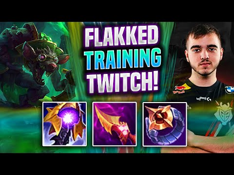 FLAKKED TRAINING TWITCH! - G2 Flakked Twitch ADC vs Ezreal! Preseason 2022