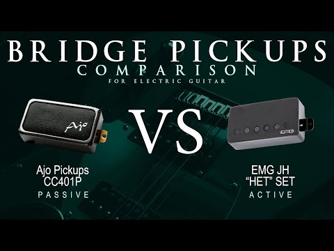 Ajo CC401P vs EMG JH HET SET - Bridge Guitar Pickup Comparison Tone Demo