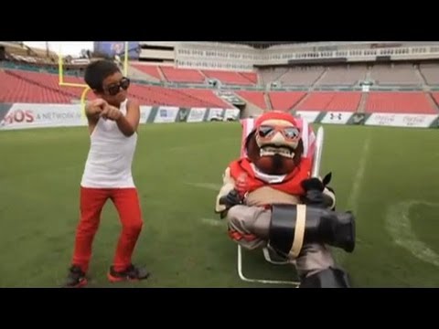 Captain Fear & Tampa Bay Buccaneers Cheerleaders - Gangnam Style
