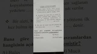 6. Sınıf Sosyal Bilgiler 4.Ünite 4. Kazanım Yeni Nesil Soru